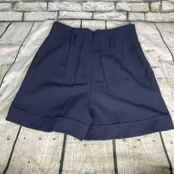 AGATA WEBERS Navy Crease Shorts 8 - Picture 7 of 14